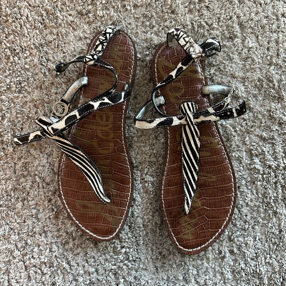 Animal print sandals